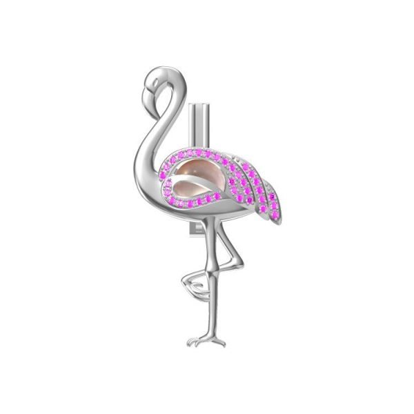 Sterling Silver Pinky Flamingo